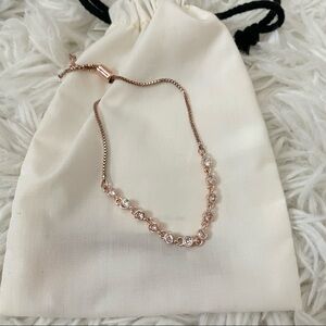 3/$25 Rose gold Rhinestone slider bracelet